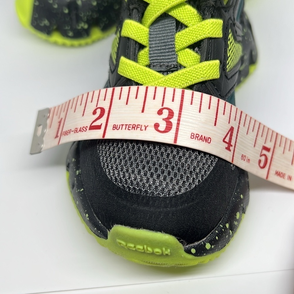 Reebok Boys Sneakers Size 5 Black/Neon Green Athletic Running Shoes - Picture 12 of 12